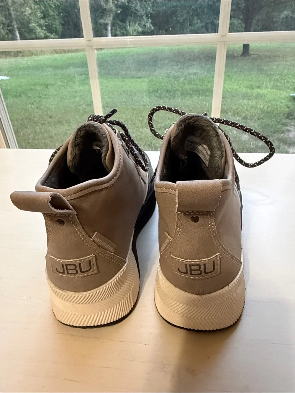 JBU Women’s Water Resistant Duck Boots Tan Black Size 7